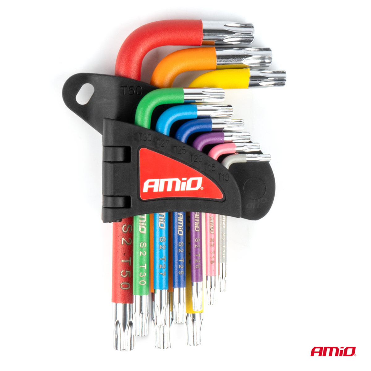 Īsās TORX atslēgas, 9 gab., S2 AMIO-04300