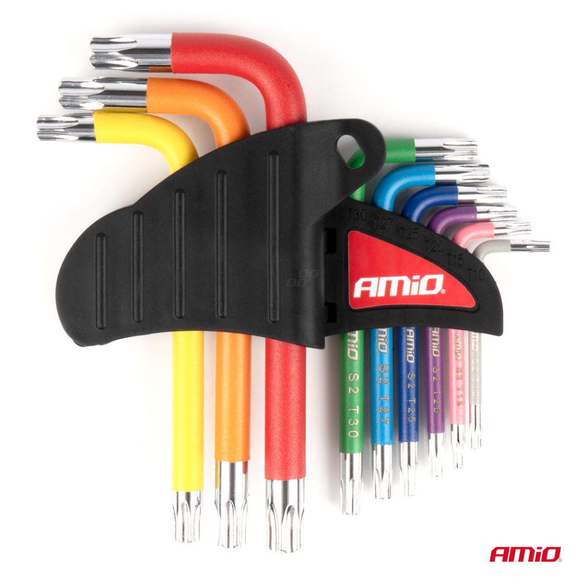 Īsās TORX atslēgas, 9 gab., S2 AMIO-04300