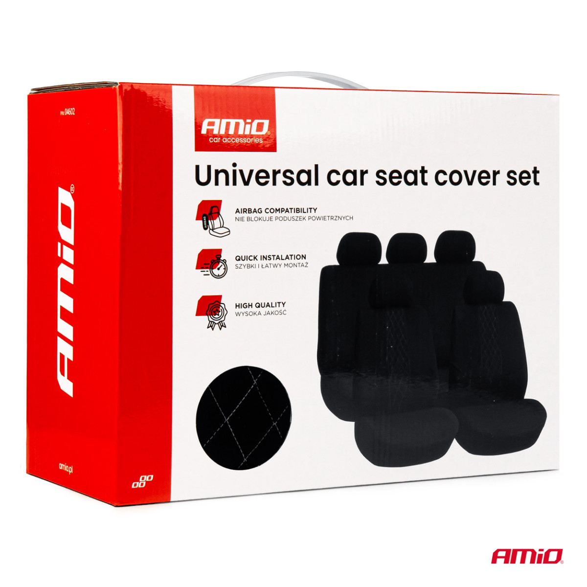 Universāli sēdekļu pārvalki SC-02 - melni/pelēki
