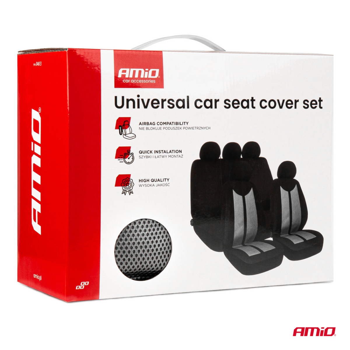 Universāli sēdekļu pārvalki SC-13 - melni/pelēki