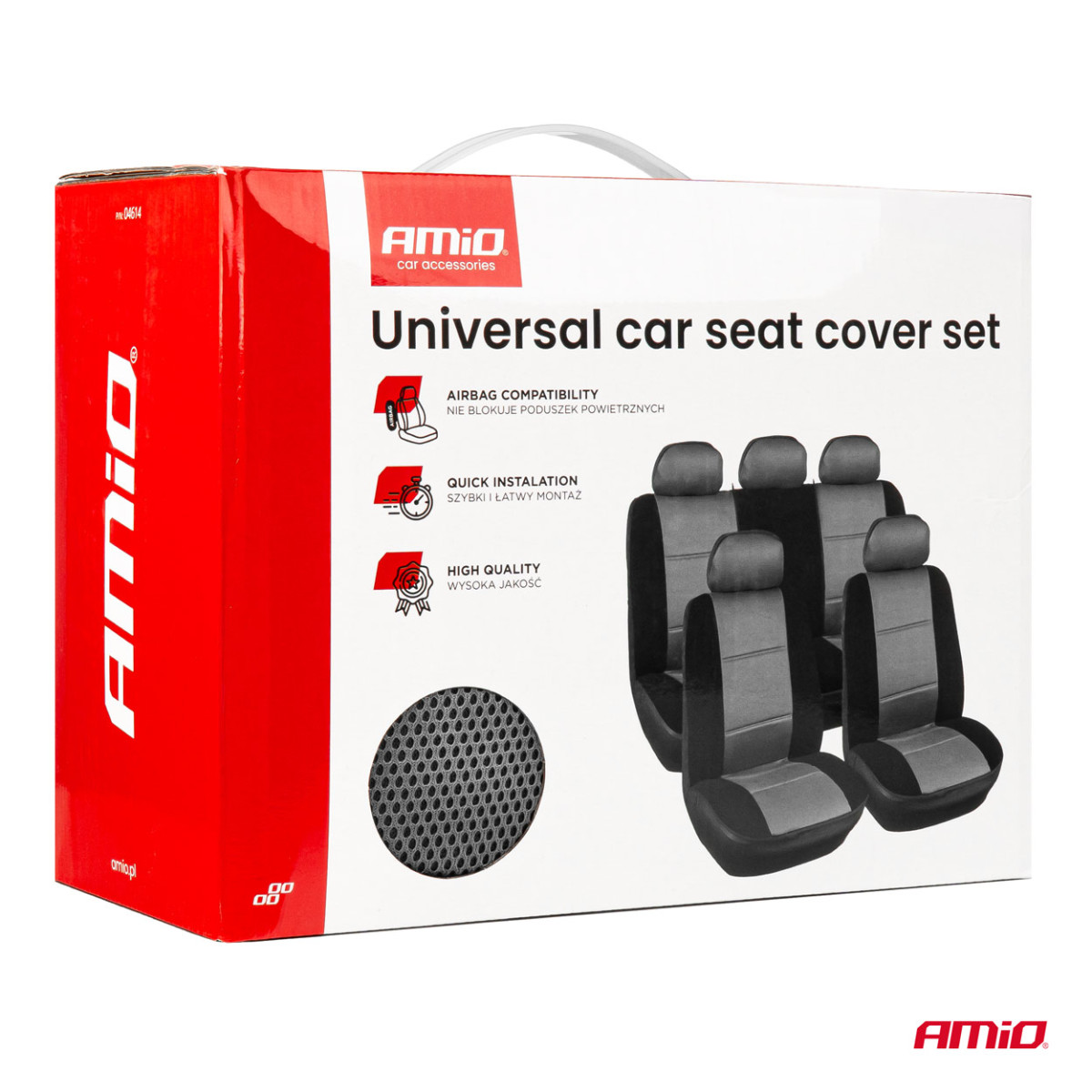 Universāli sēdekļu pārvalki SC-14 - melni/pelēki