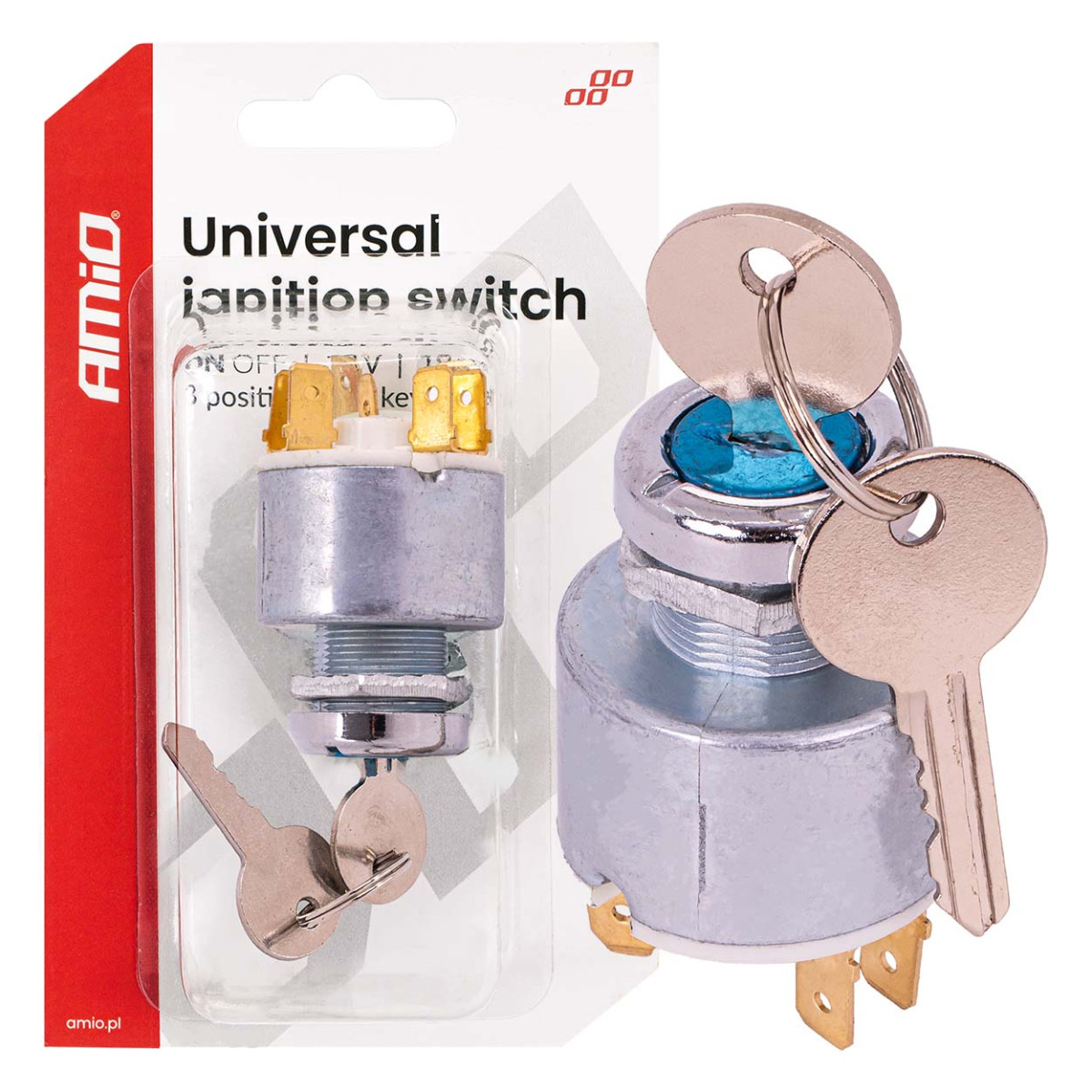 Universāls aizdedzes slēdzis 12 V AMIO-04437
