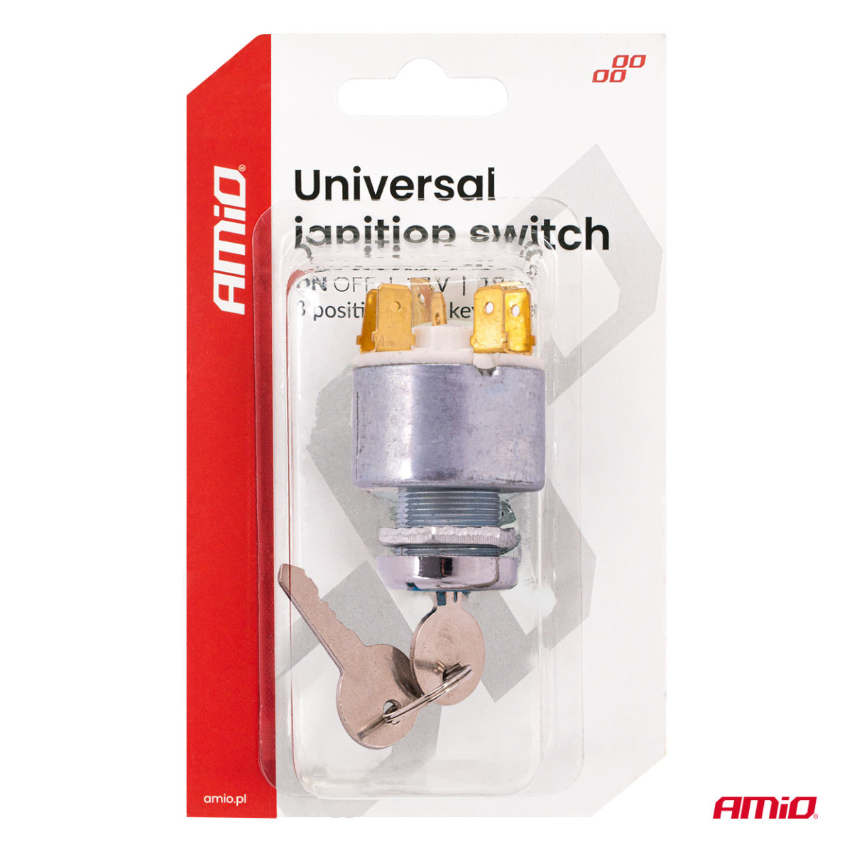 Universāls aizdedzes slēdzis 12 V AMIO-04437