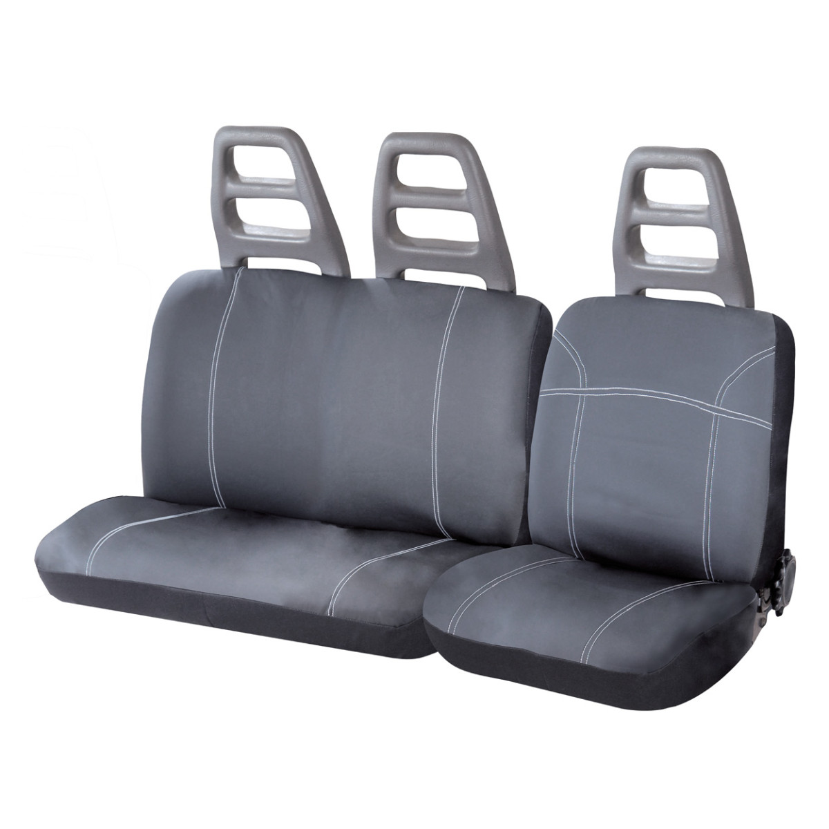 Universāli sēdekļu pārvalki mikroautobusiem SC-01 - pelēki