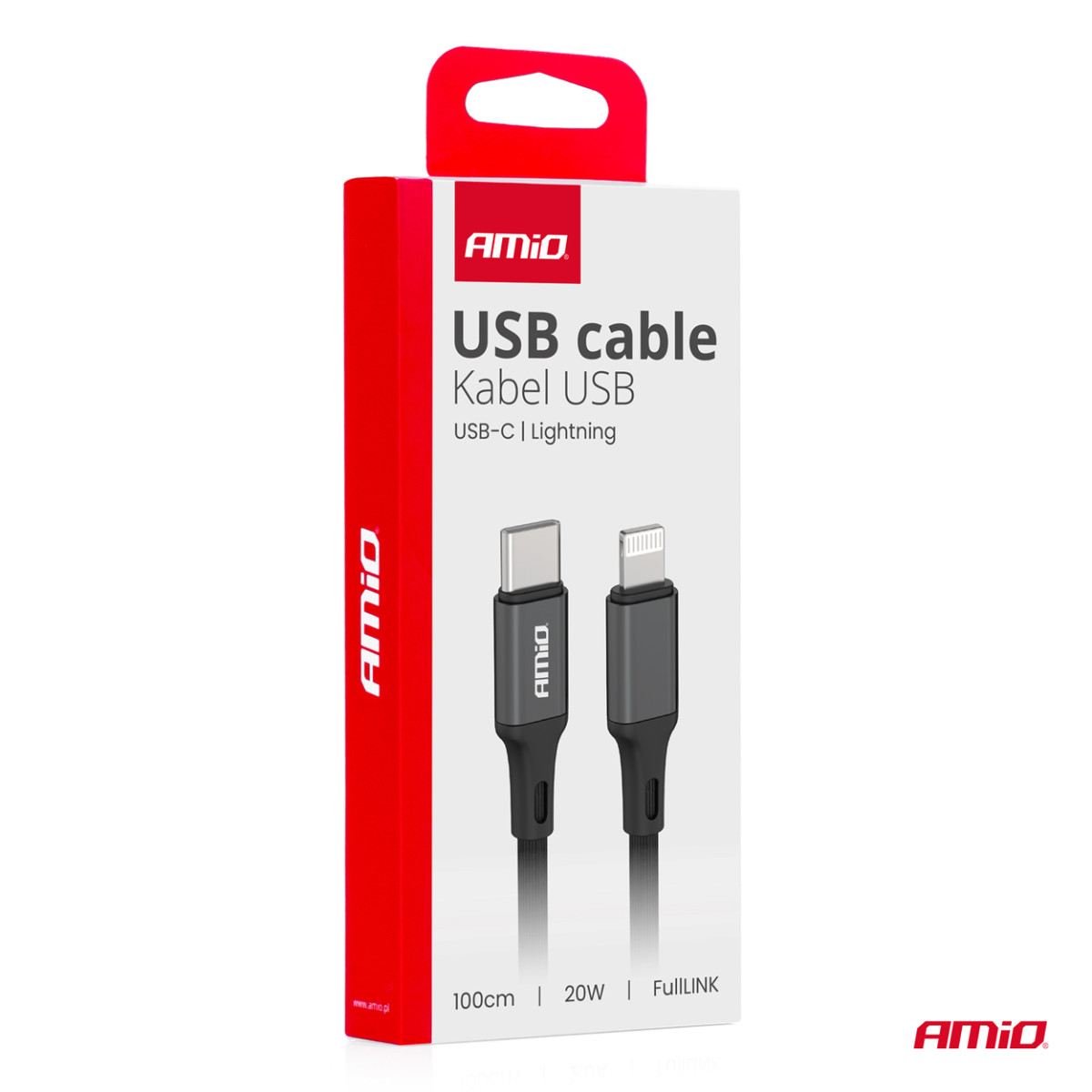 USB-C - Lightning kabelis PD 20W 100 cm FullLINK AMIO-03904