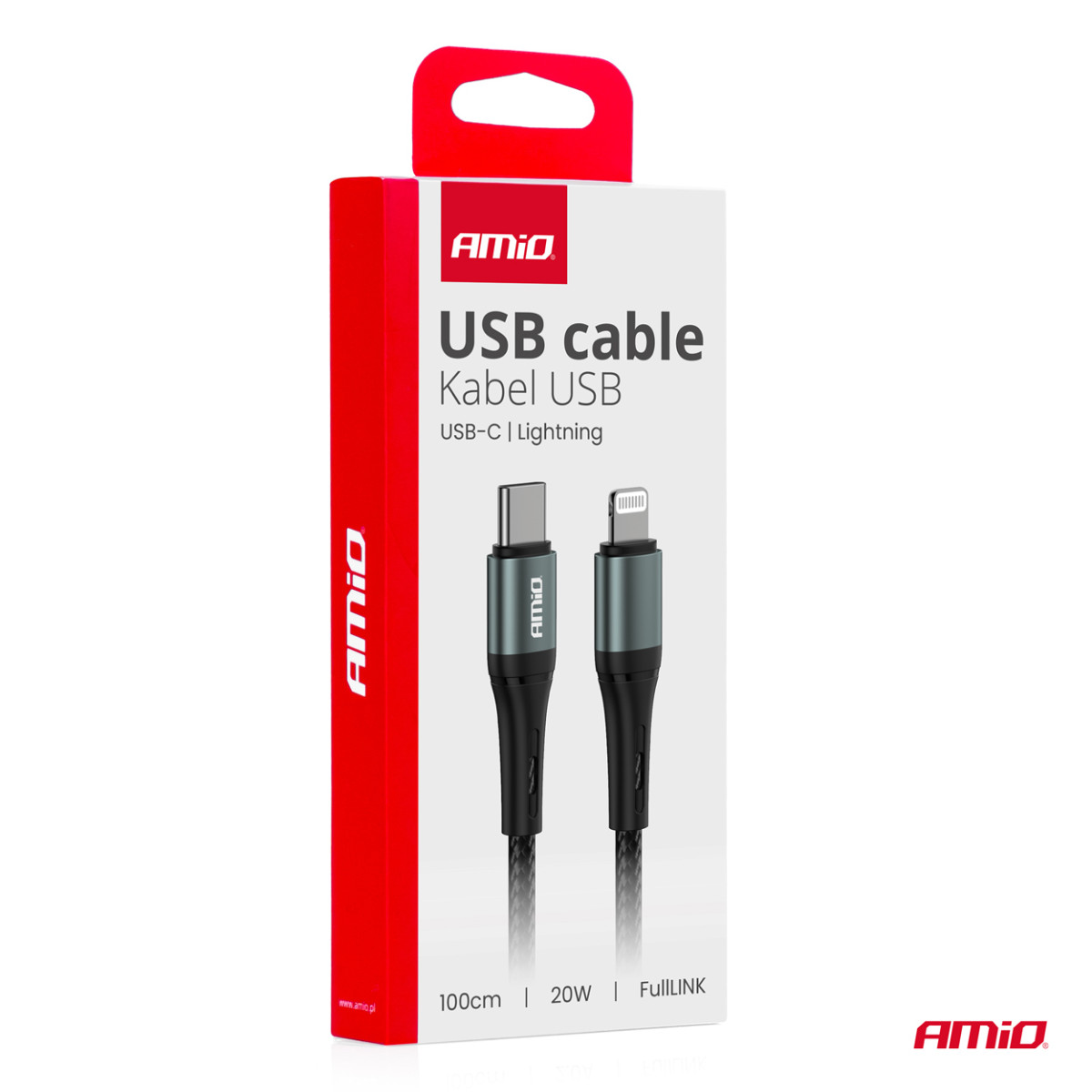 USB-C uz Lightning kabelis 20W 100 cm FullLINK AMIO-03916