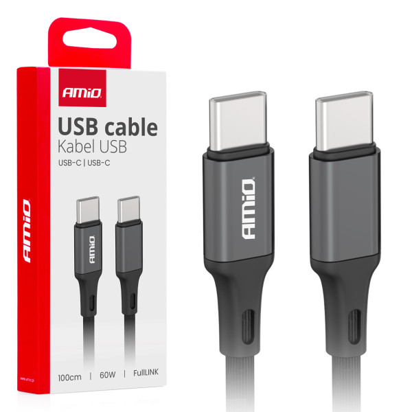 USB-C - USB-C kabelis 60W 100 cm FullLINK AMIO-03902