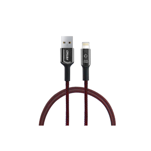 USB - Lightning kabelis iPhone tālruņiem ar LED indikatoru, 100 cm, UC-10 AMIO-02527