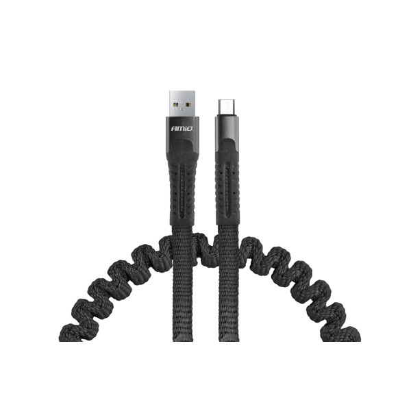 USB - micro USB kabelis, ar atsperes pieslēgumu, 120 cm UC-12 AMIO-02529