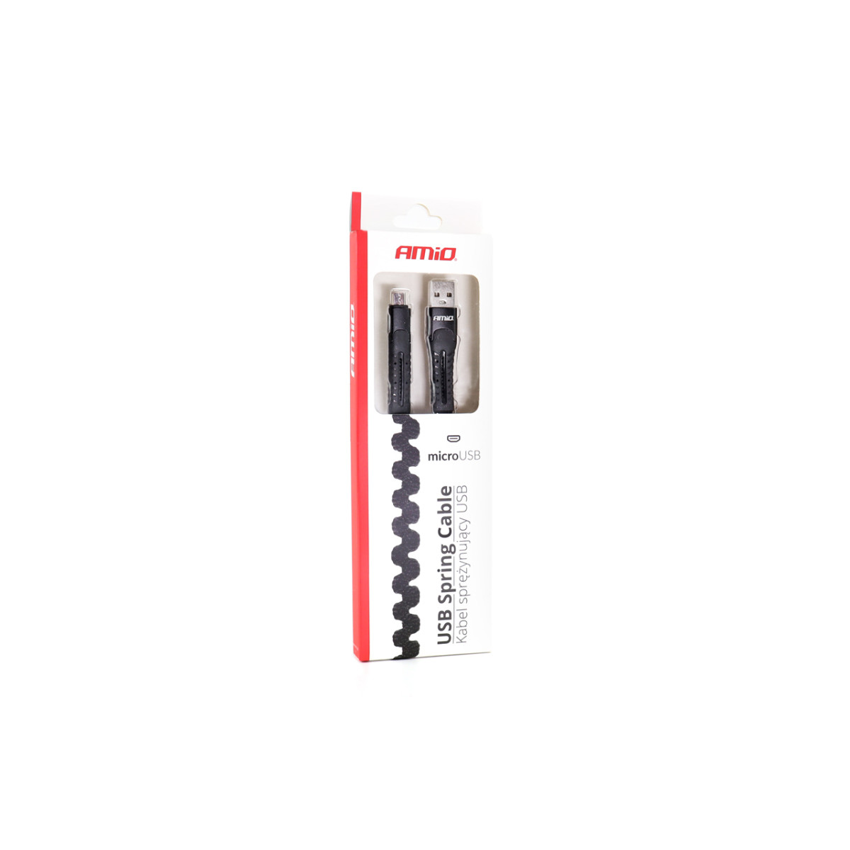 USB - micro USB kabelis, ar atsperes pieslēgumu, 120 cm UC-12 AMIO-02529