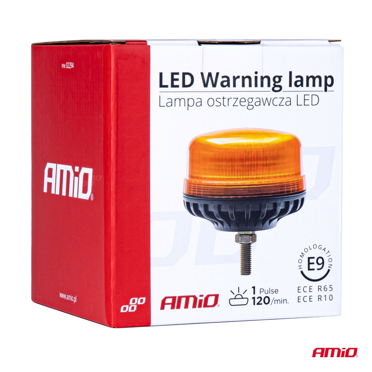LED brīdinājuma lampa 36 LED R65 R10 12V 24V W03sb AMIO-02294