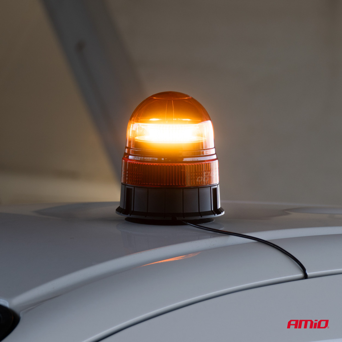 LED brīdinājuma gaisma W02M magnētiska R65 R10 39LED 12/24V IP56 AMIO-02300