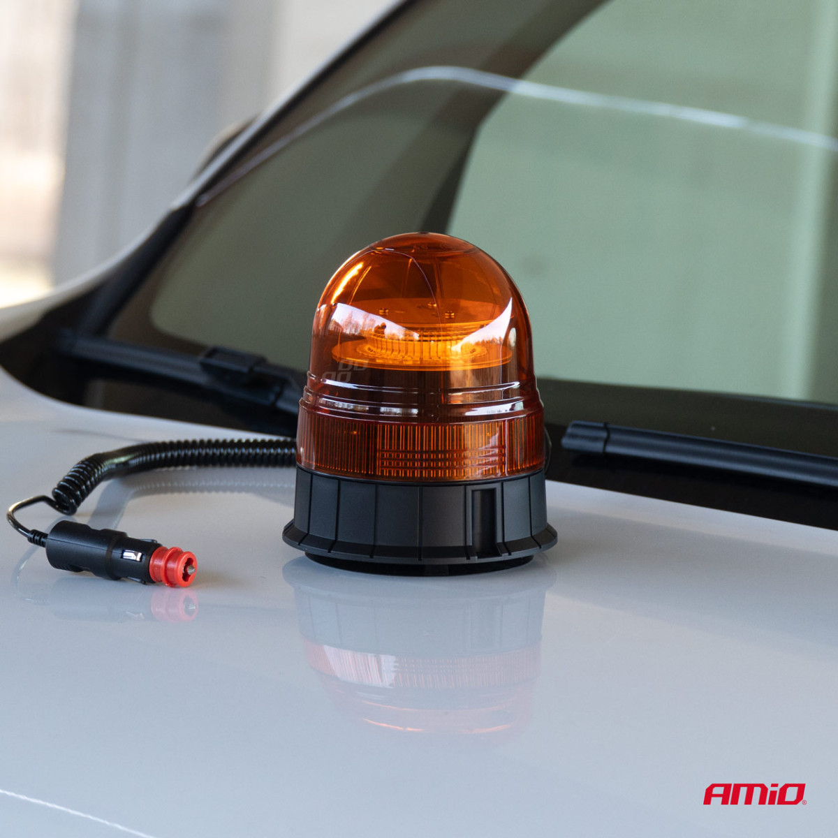LED brīdinājuma gaisma W02M magnētiska R65 R10 39LED 12/24V IP56 AMIO-02300
