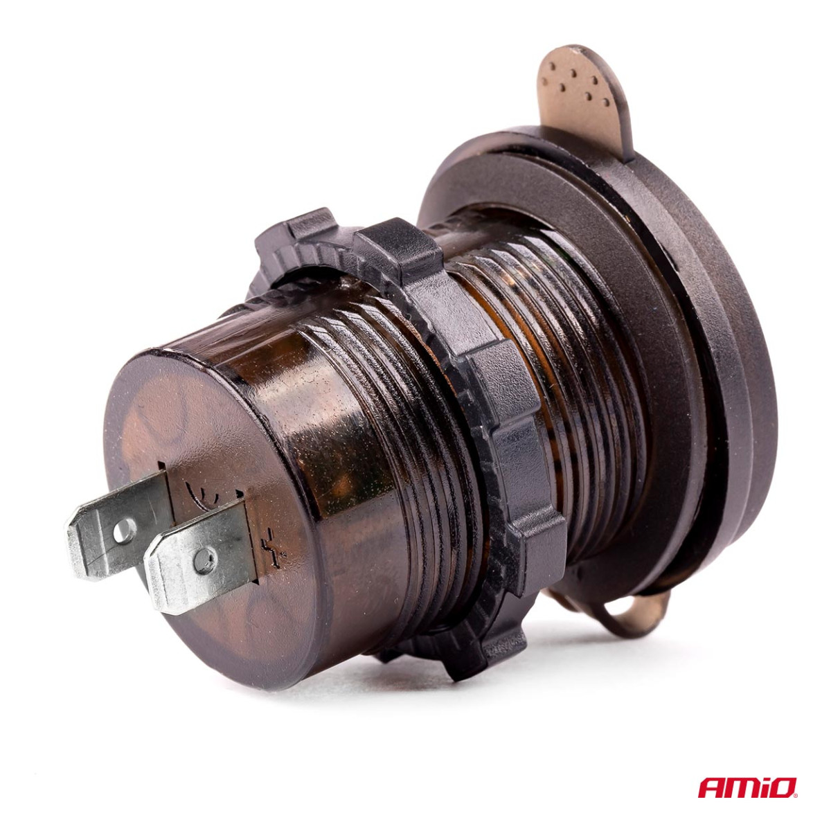 Ūdensizturīgs tālruņa lādētājs ar digitālo voltmetru USB + USB C 12/24V MOD-07