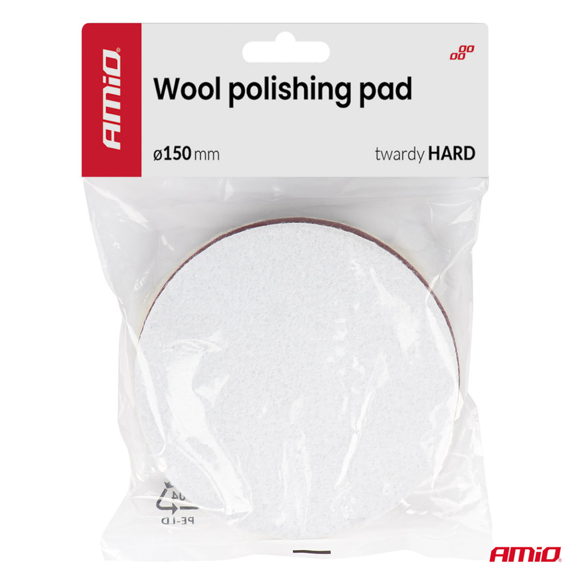 Vilnas pulēšanas disks, ciets, 150 mm ADET-36 AMIO-04884