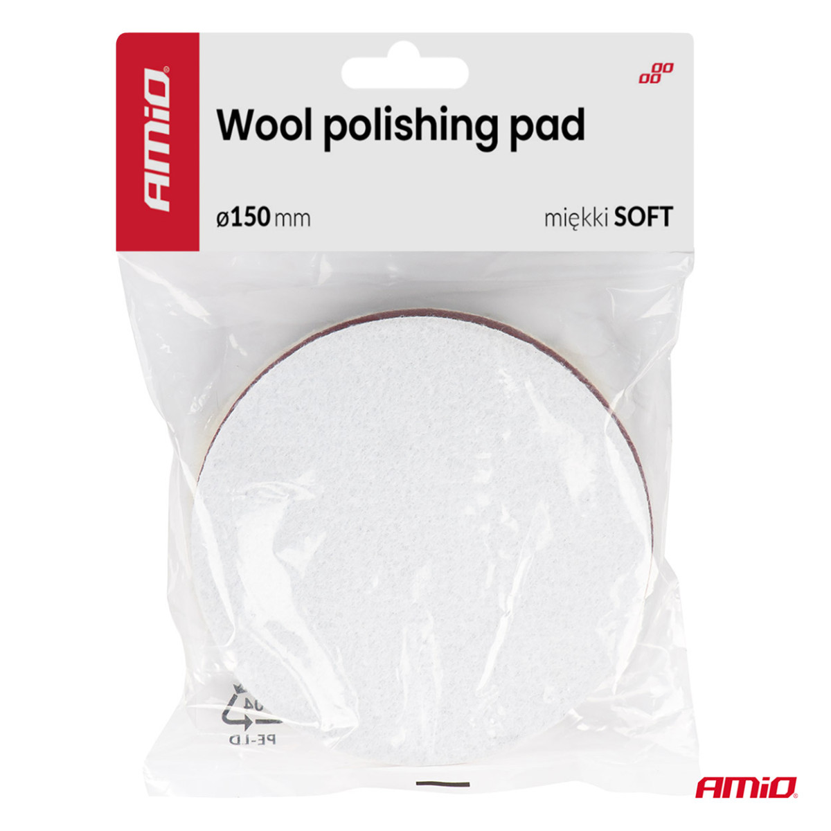 Vilnas pulēšanas disks, mīksts, 150 mm ADET-34 AMIO-04882