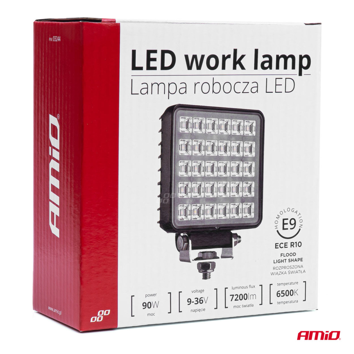 LED darba lampa, 90 W, 9–36 V, AWL33