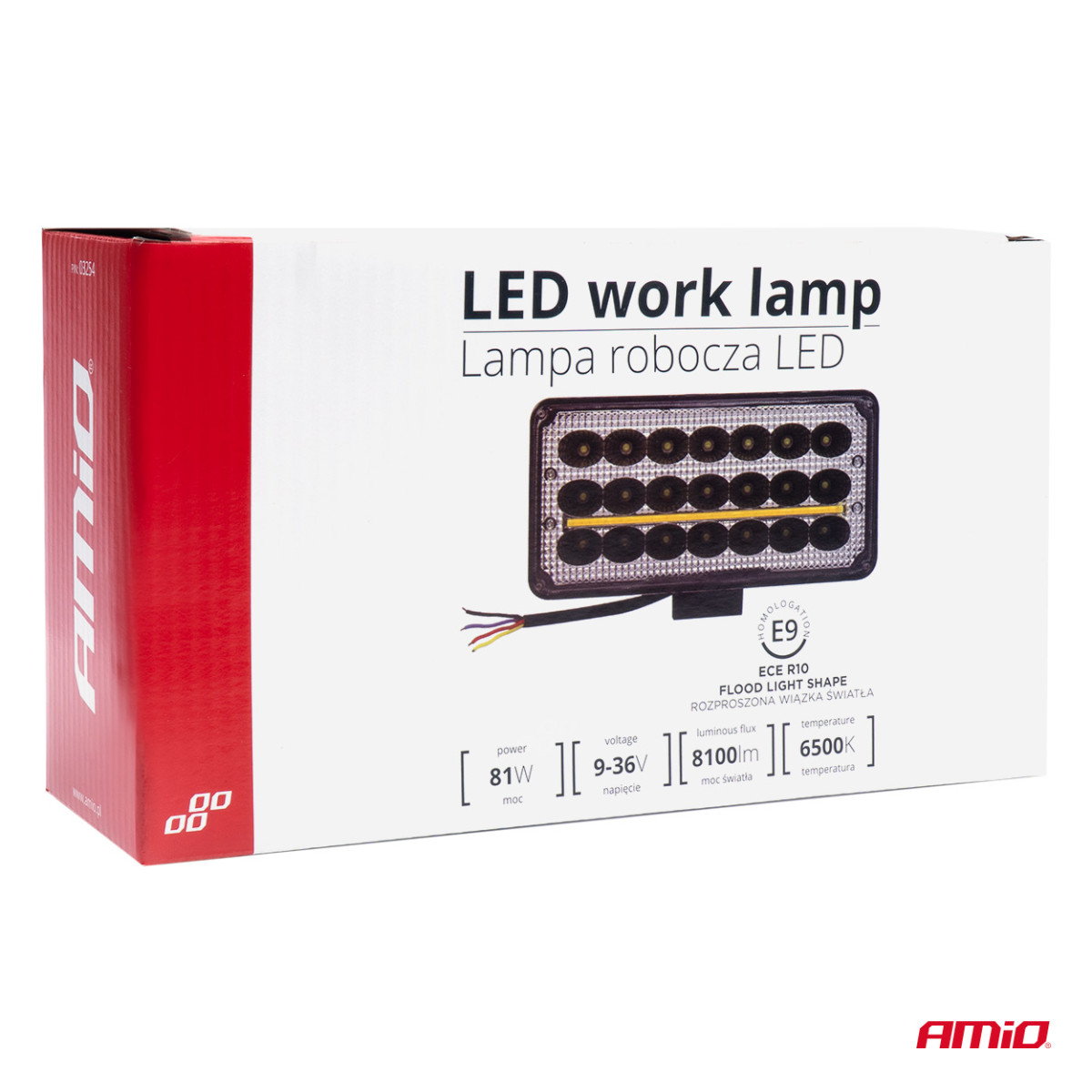 LED Darba lampa, 81 W, 9–36 V, AWL43