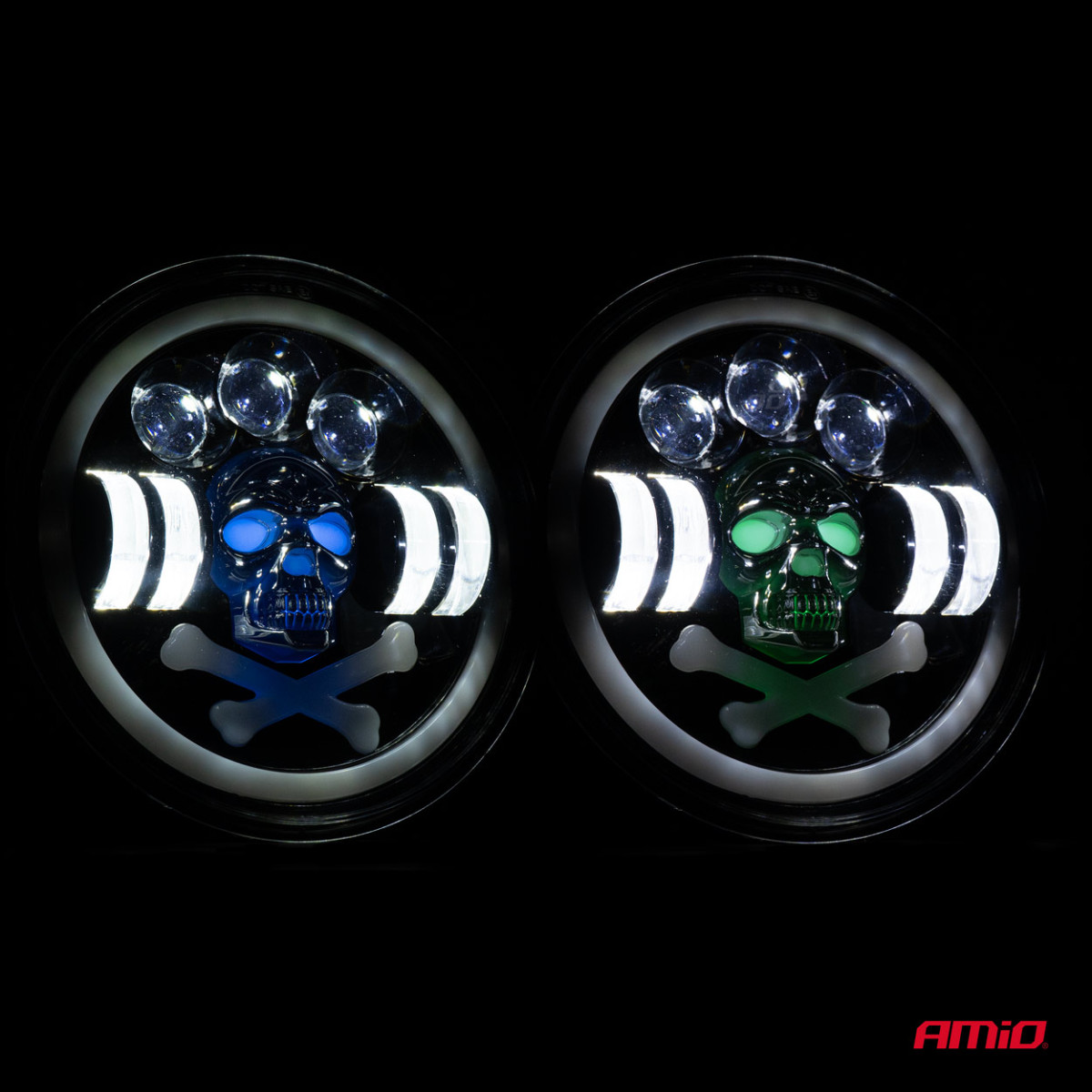 LED daudzfunkcionāls galvaskausa formas darba lukturis 9-36V 60W