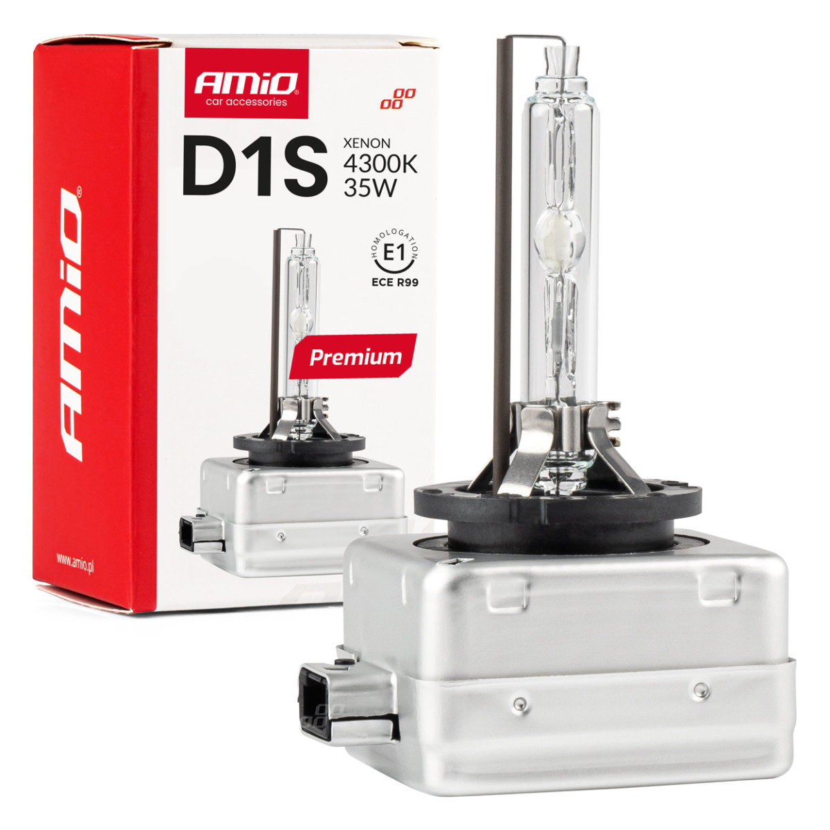 Ksenona spuldze D1S 4300K PREMIUM AMIO-01408