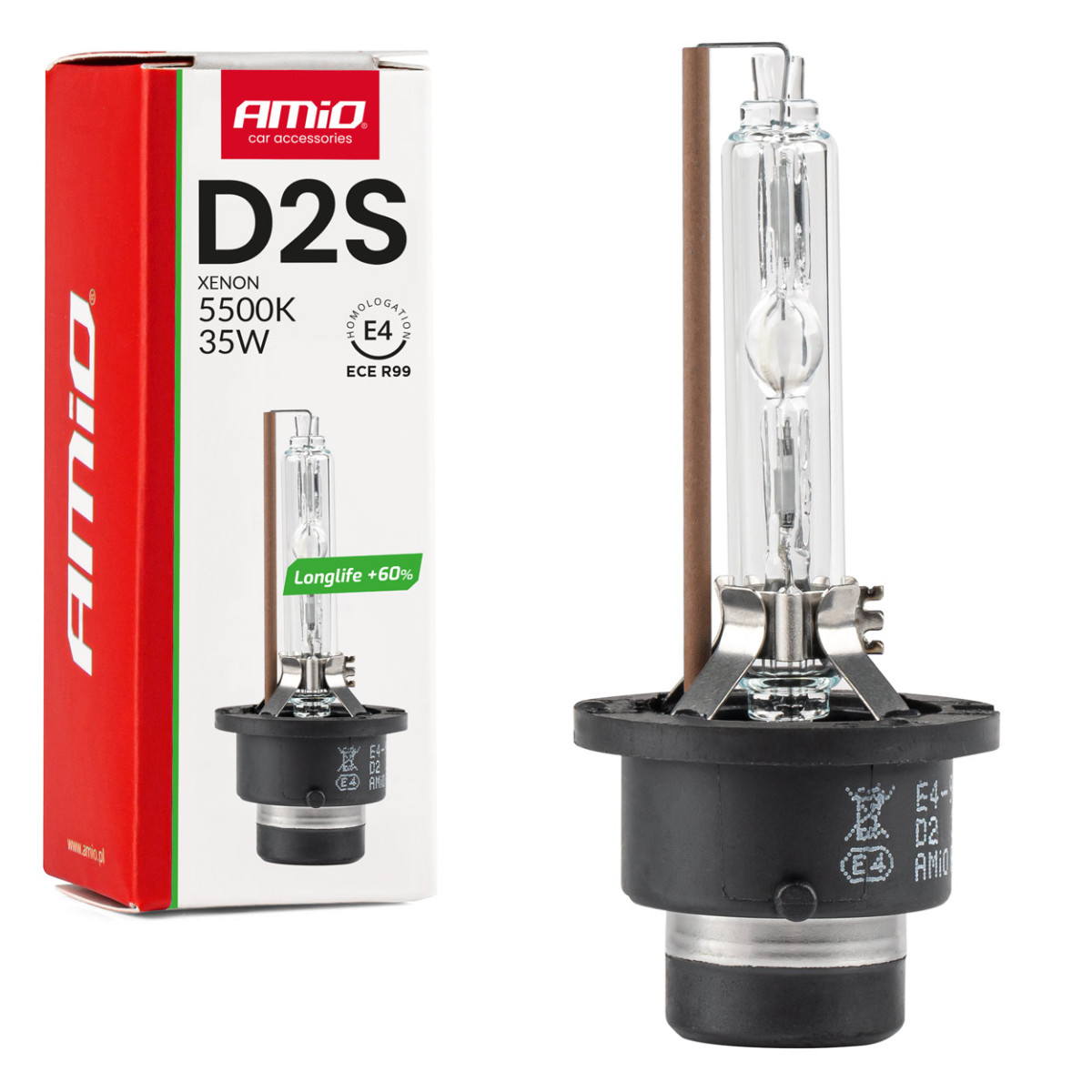 Ksenona spuldze D2S 5500K LONG LIFE AMIO-01973