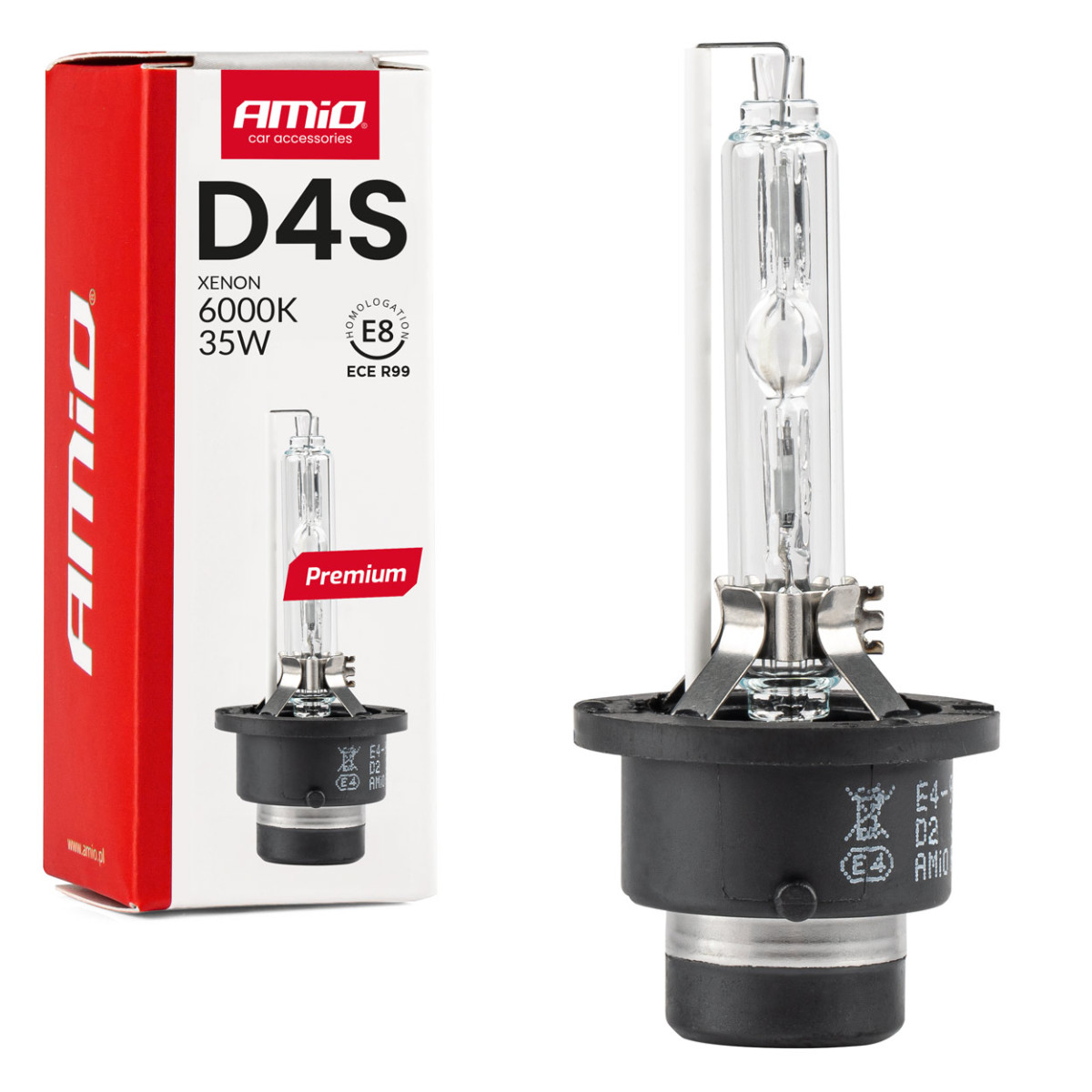 Ksenona spuldze D4S 6000K PREMIUM AMIO-01981