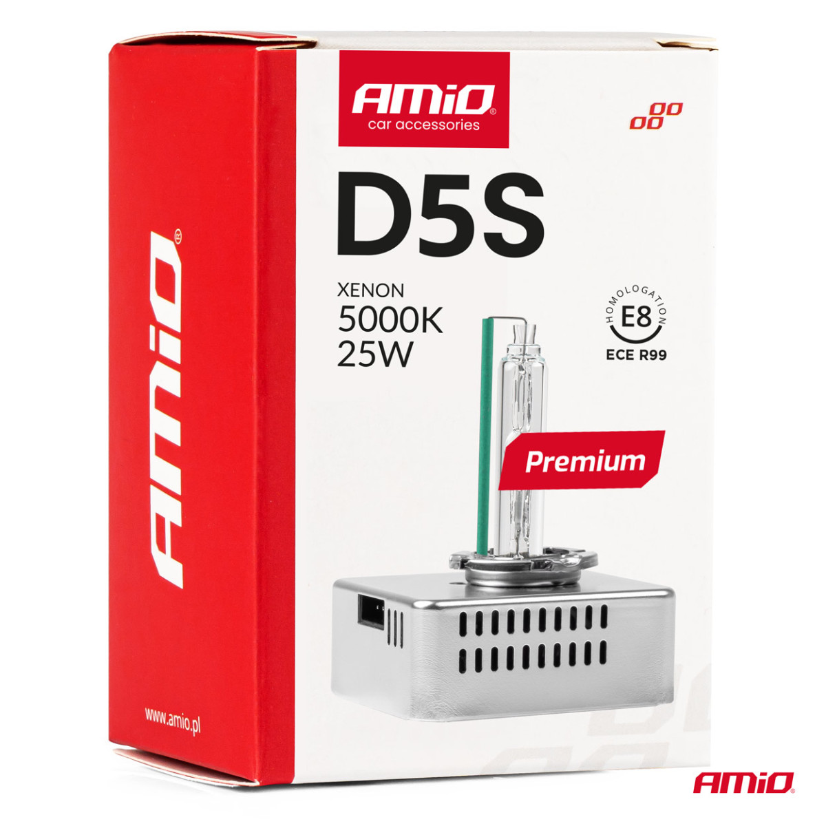 Ksenona spuldze D5S 5000K PREMIUM AMIO-01220