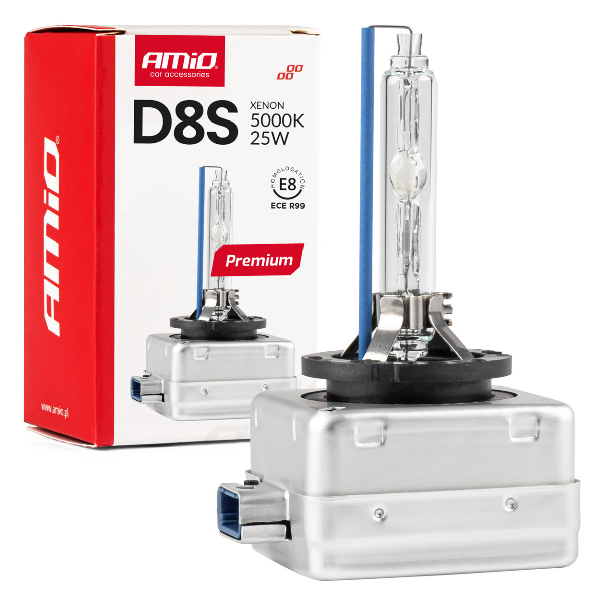 Ksenona spuldze D8S 5000K PREMIUM AMIO-02395