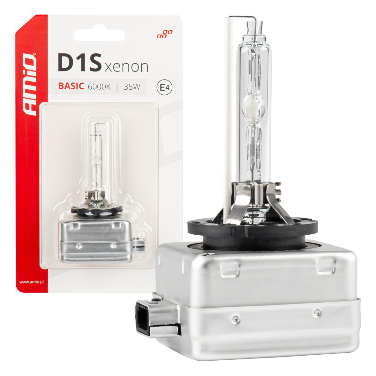 Ksenona spuldze D1S 35W 6000K AMiO BASIC blisterī AMIO-03864