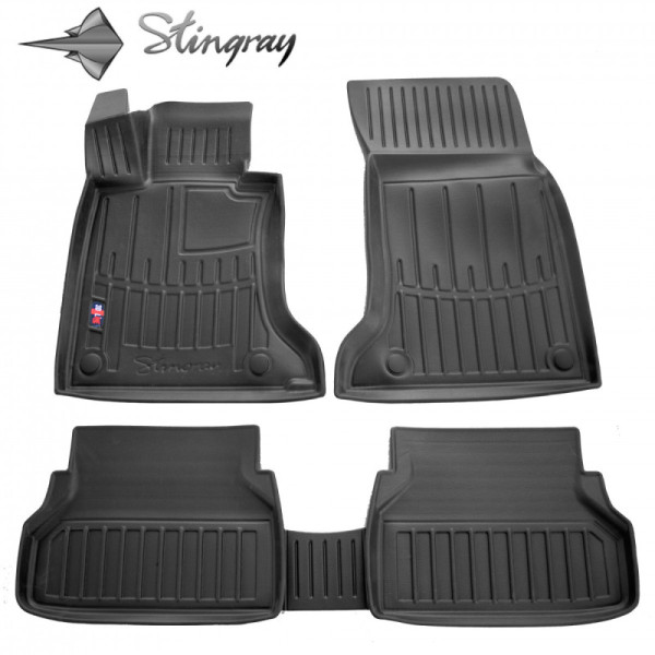 Gumijas 3D paklājiņi BMW 5 E60 2003–2010, 5 pc. / melna / 5027115 / ar paaugstinātām malām