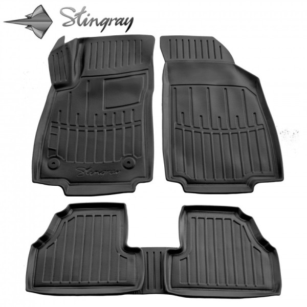 Gumijas 3D paklājiņi BUICK Encore 2012-2021g., 5 pc. / melna / 5015165 / ar paaugstinātām malām