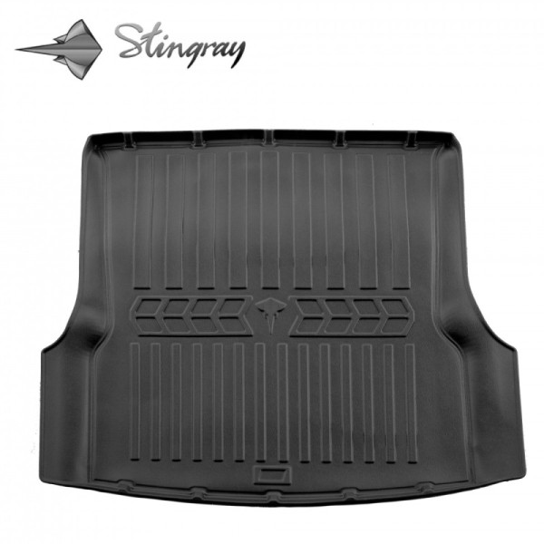 Gumijas 3D bagāžnieka paklājiņš TESLA Model S 2012-2021g. (rear trunk 5 seats) / 6050071 / ar paaugstinātām malām