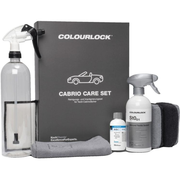 KOCH CHEMIE COLOURLOCK Cabrio Care Set, kabrioleta jumta kopšanas komplekts ar tekstila pārklājumu KOCH CHEMIE COLOURLOCK Cabrio Care Set, kabrioleta jumta kopšanas komplekts ar tekstila pārklājumu