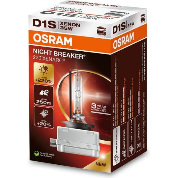 OSRAM Xenarc Night Breaker +220%, automašīnas spuldze, D1S 35W, 1 gab.