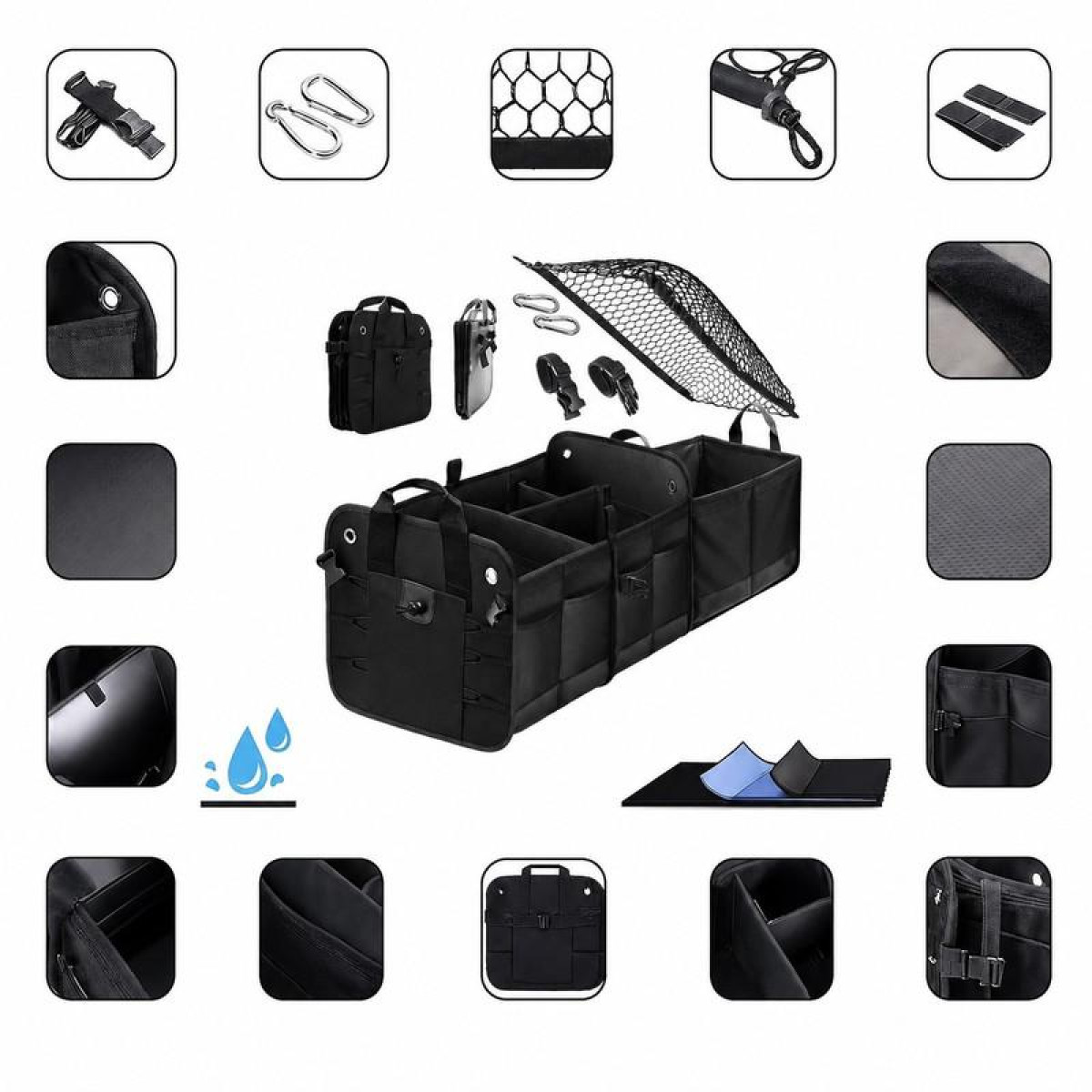 Salokāmais auto bagāžnieka organizators 1 Plus EVAtech 60×37×32 cm