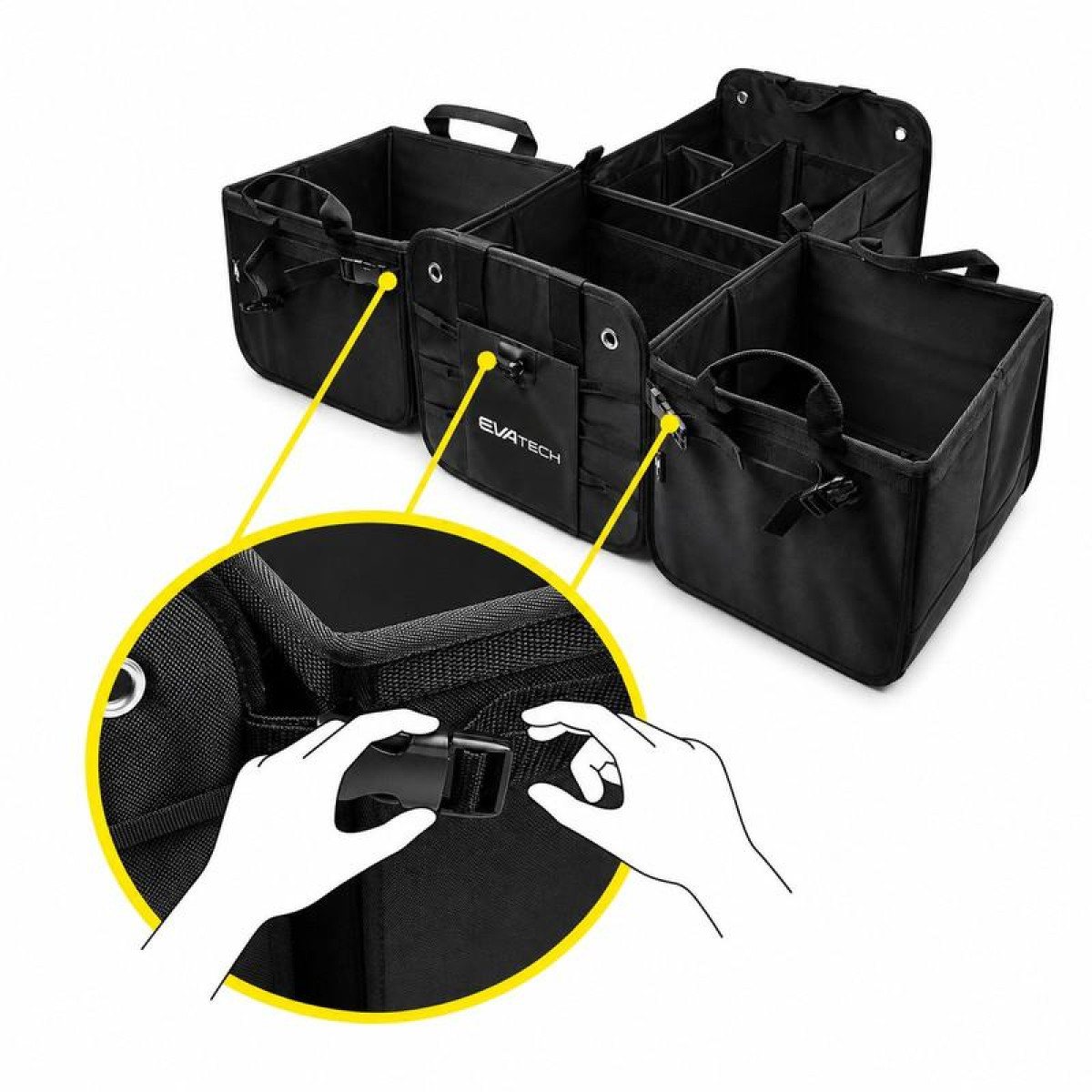 Salokāmais auto bagāžnieka organizators 2 Plus EVAtech 60×37×32 cm