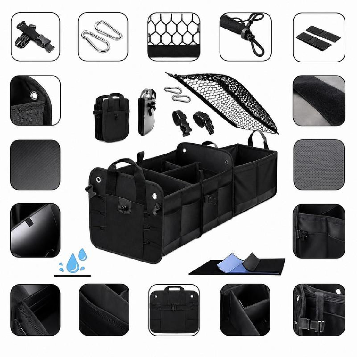 Salokāmais auto bagāžnieka organizators 2 Plus Froze EVAtech 60×37×32 cm