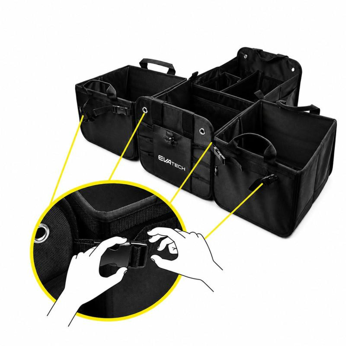 Salokāmais auto bagāžnieka organizators 2 Plus Froze EVAtech 60×37×32 cm